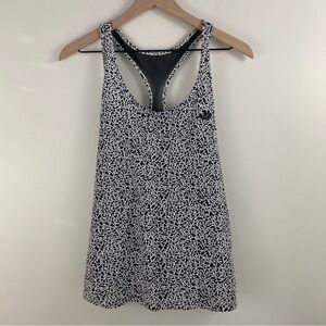 Adidas Black & White Bones Pattern Racerback Sport Tank